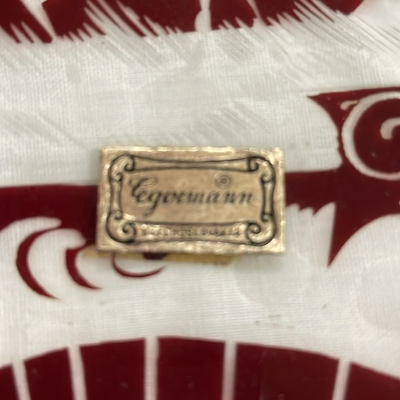 EGERMANN Ruby Red Cut to Clear Crystal Plate Christmas 1972 Stag - Picture 4 of 8